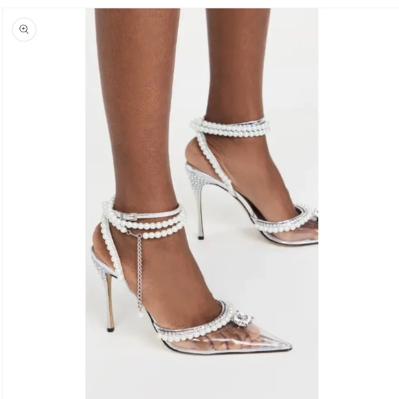 MACH & MACH Diamond of Elizabeth Embellished PVC Patent-Leather Heels - Picture 1 of 10